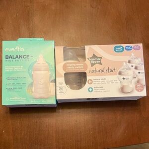 Evenflo and Tommee Tippee Baby Bottles Set